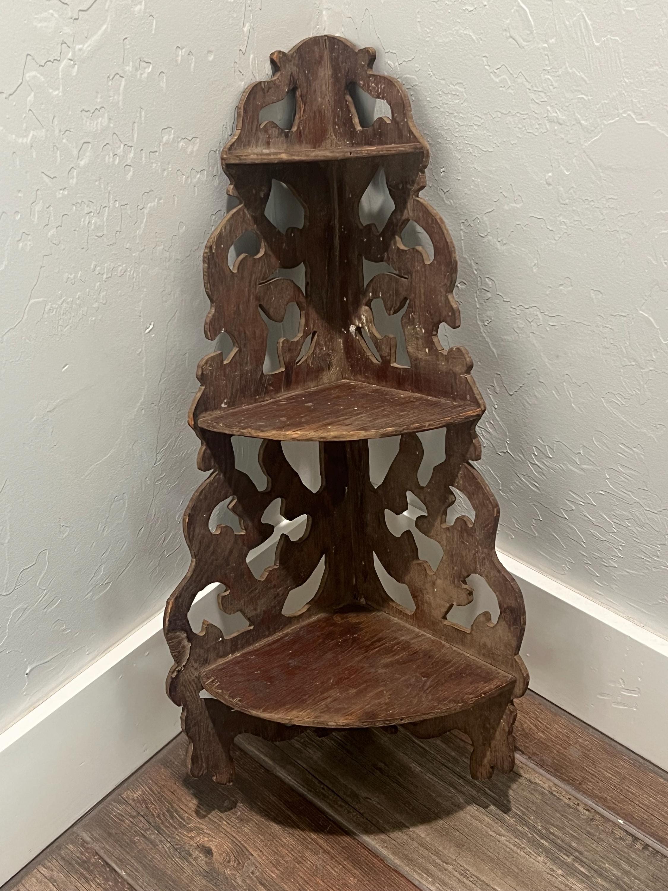 Vintage Corner Wall Shelves - Etsy