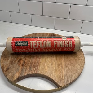 Norplac Vintage Rolling Pin With Protective Tube Teflon Finish Non Stick