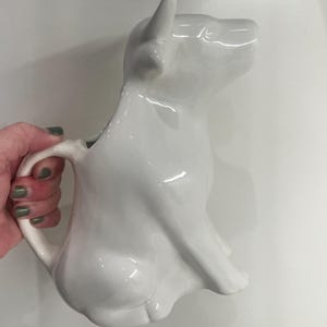 Vintage White Ceramic Cow Pitcher Creamer