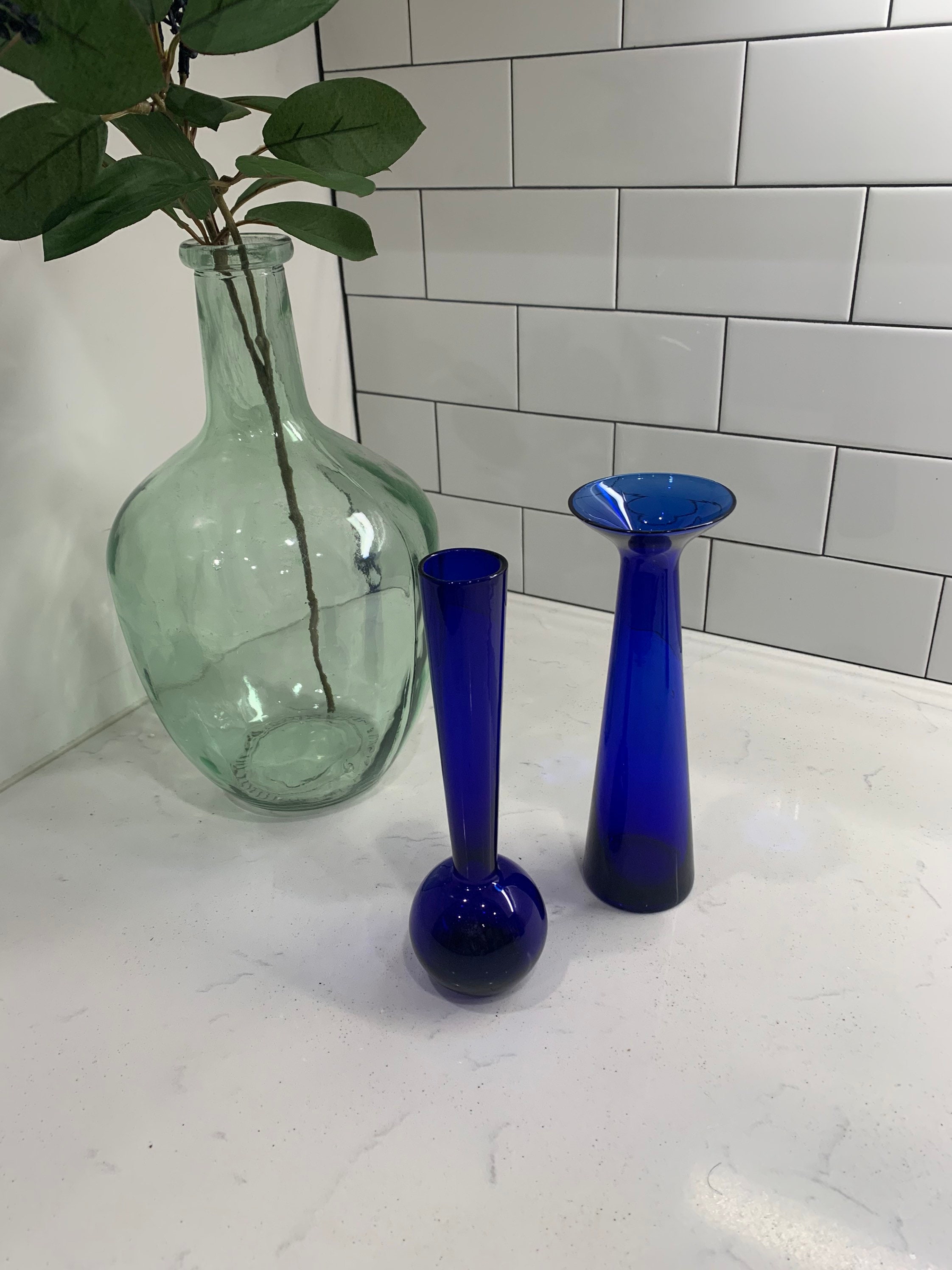 CHOICE Swedish Mid Century MOD Cobalt Blue Vases - Etsy