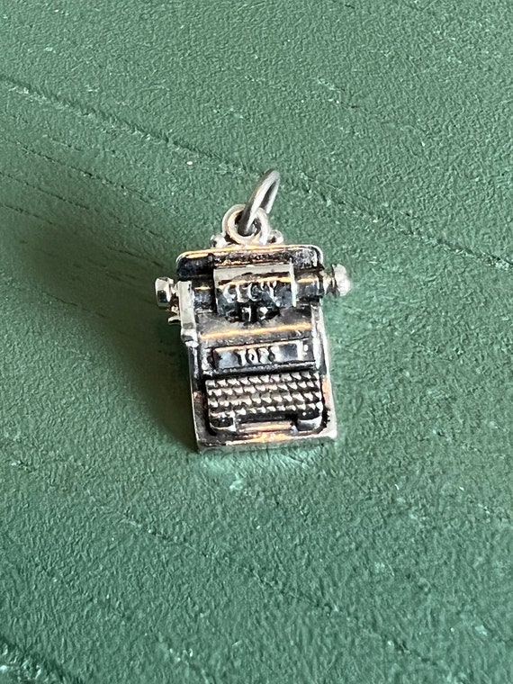 Silver Vintage Typewriter Necklace Charm | Secreta