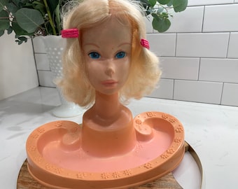 Barbie Styling Head Pink Hair Nails Etsy