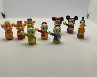 Vintage Disneyland Playmates Train Set Figuren Disney 1986 Sammlerstücke