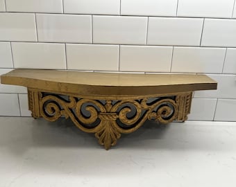 Syroco Gold Floating Wall Shelf USA Home Decor