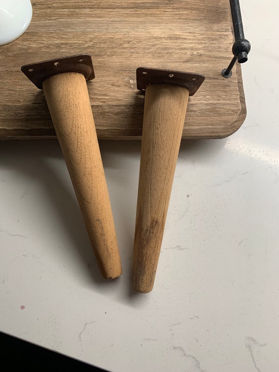 Mid Century Wooden Unfinished Table Furniture Legs MCM Flipper Remodel Project Interior Design Etsy