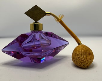 Irice Import West Germany Purple Modern Perfume Bottle With Spritzer