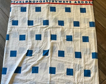 Vintage Sesame Street Alphabet Twin Flat Sheet JP Stevens USA EUC 1980s