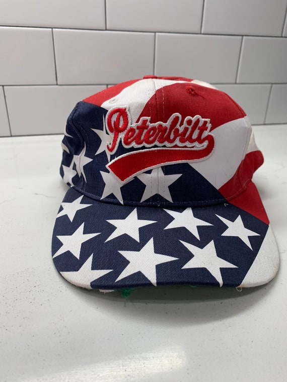 Vintage 1994 Peterbilt Trucker American Flag USA H