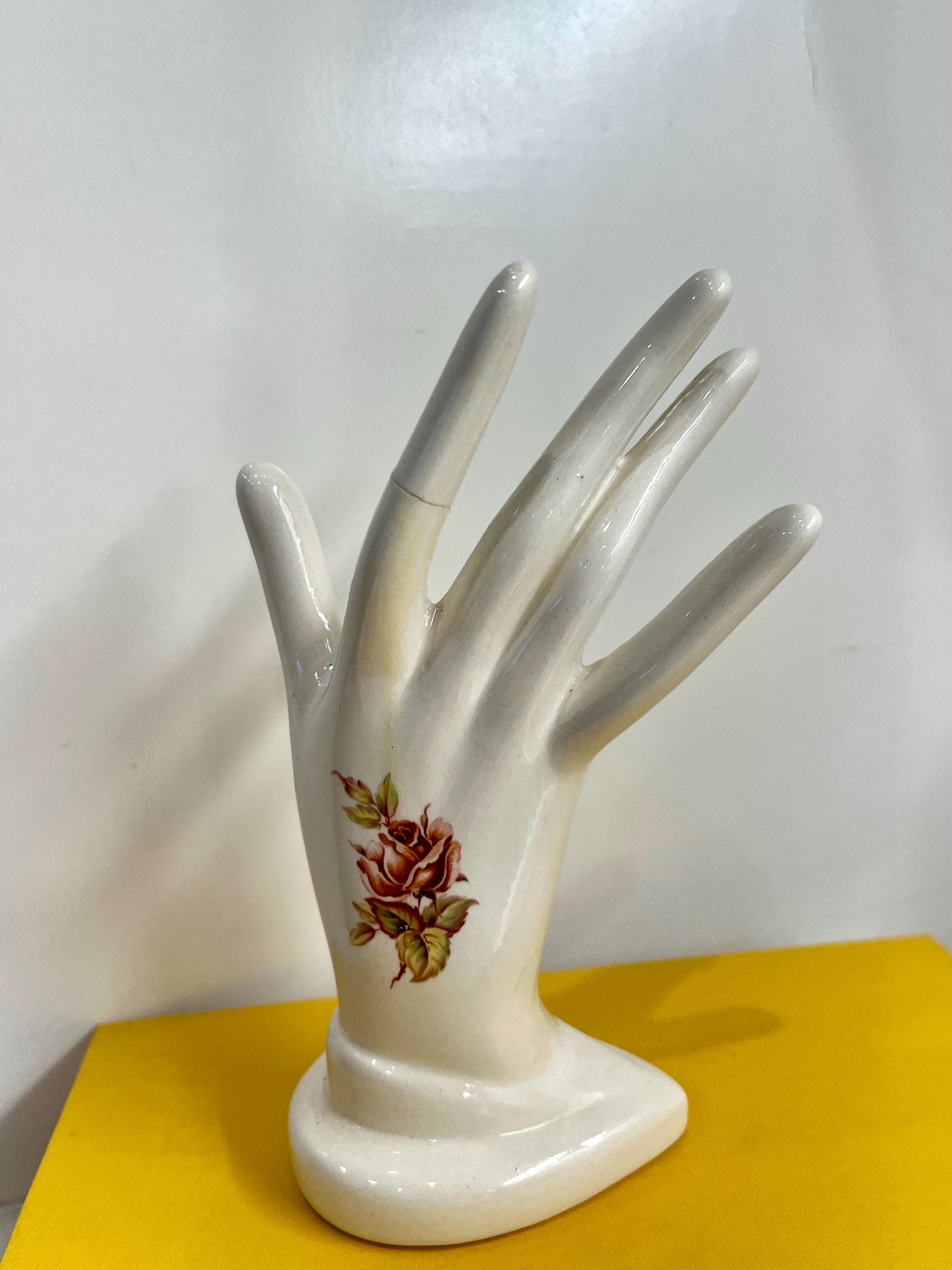 Vintage Ceramic Hand Jewelry Holder - Etsy