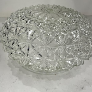 Glass Diamond Globe Ceiling Light Fixture Globe | Vintage Lighting 8” Fitter