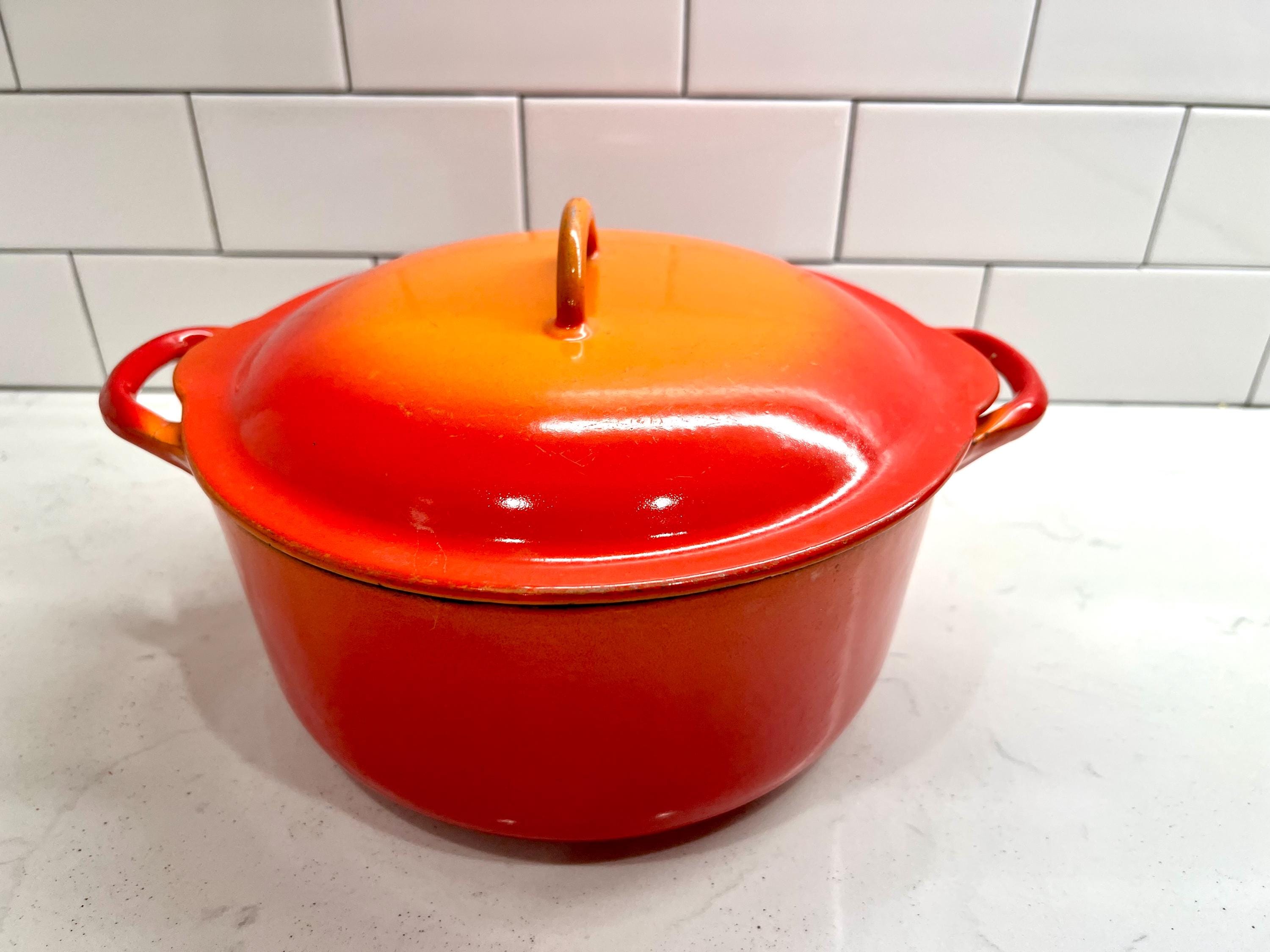 Vintage Descoware Lidded 5qt Dutch Oven FE Belgium Pot Round Flame
