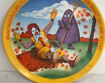 CHOICE Ronald Mcdonald Vintage 1977 Melamine Dinner Plate