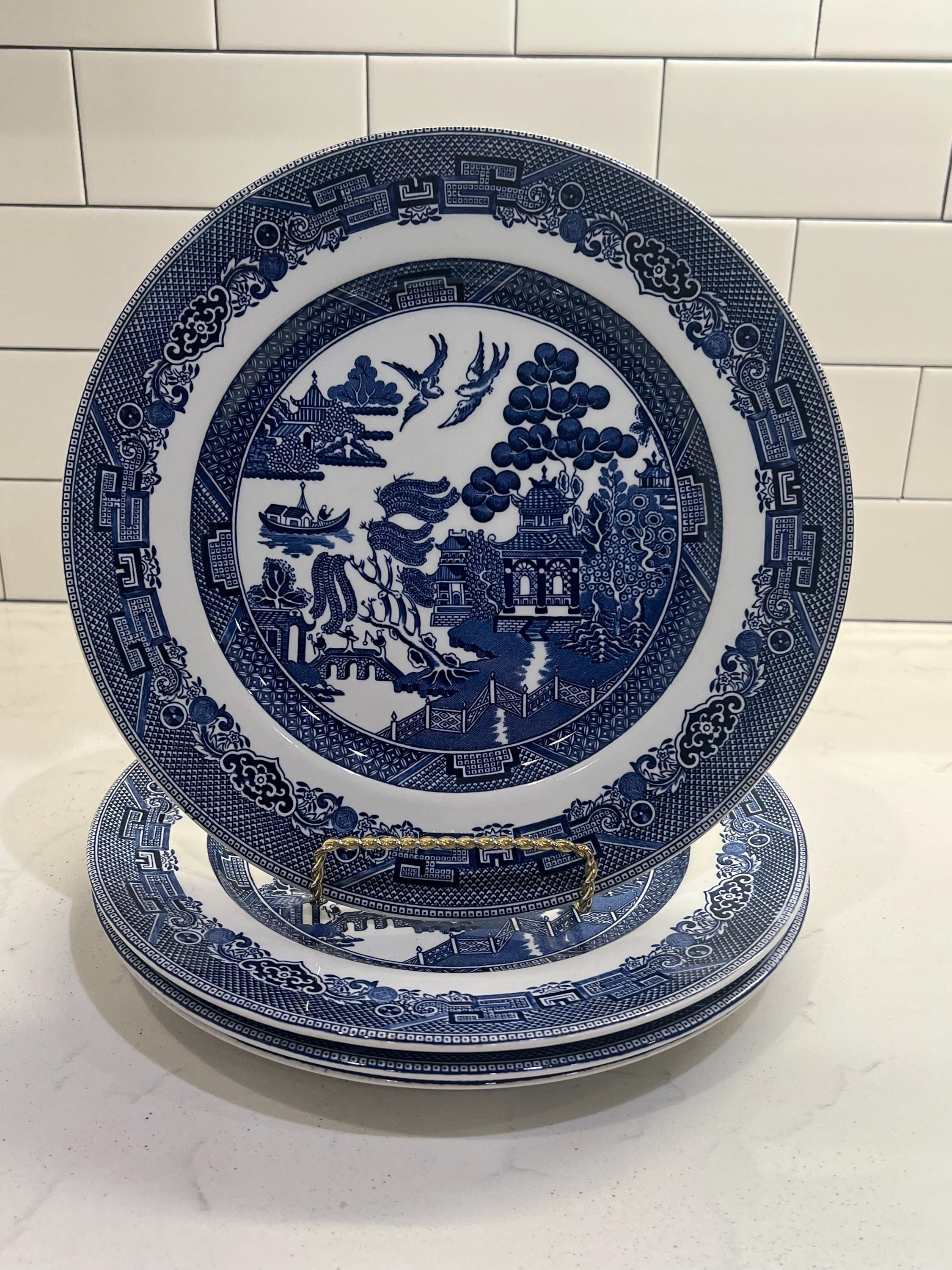 Johnson Brothers Willow Blue Dinnerware Set - Etsy