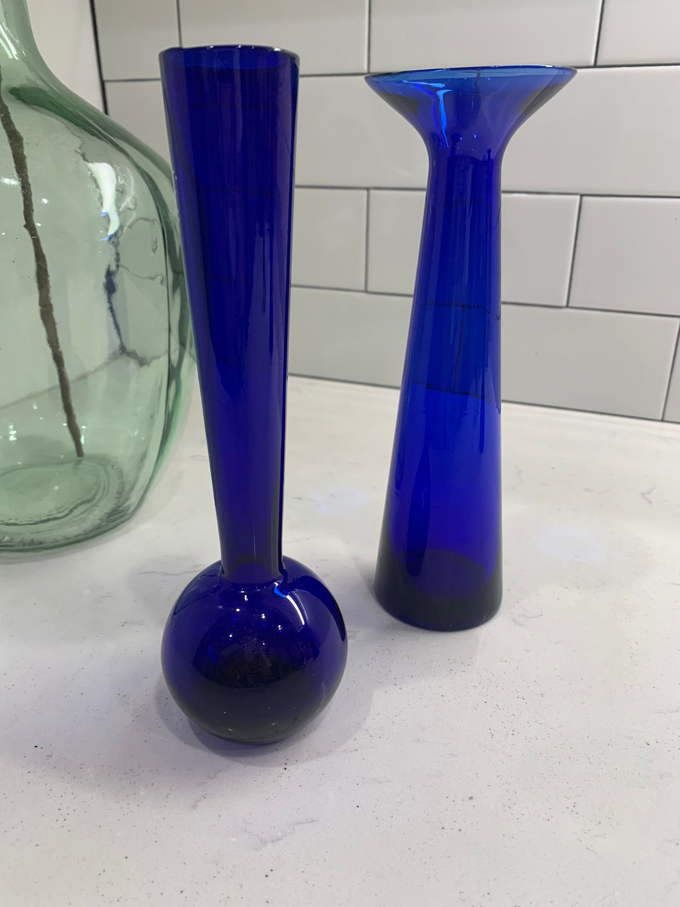 CHOICE Swedish Mid Century MOD Cobalt Blue Vases - Etsy