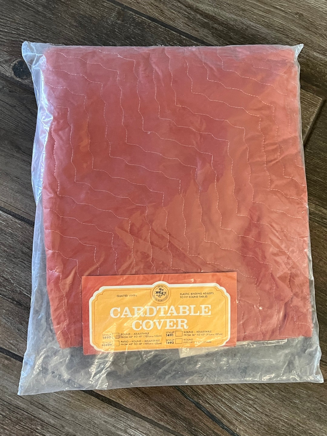 Vintage Orange KC Products Quilted Card Table Cover Mat 1960's New in