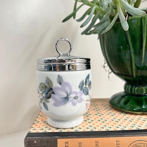XL Royal Worcester Floral Fruit Porcelain Egg Coddler Made in England
