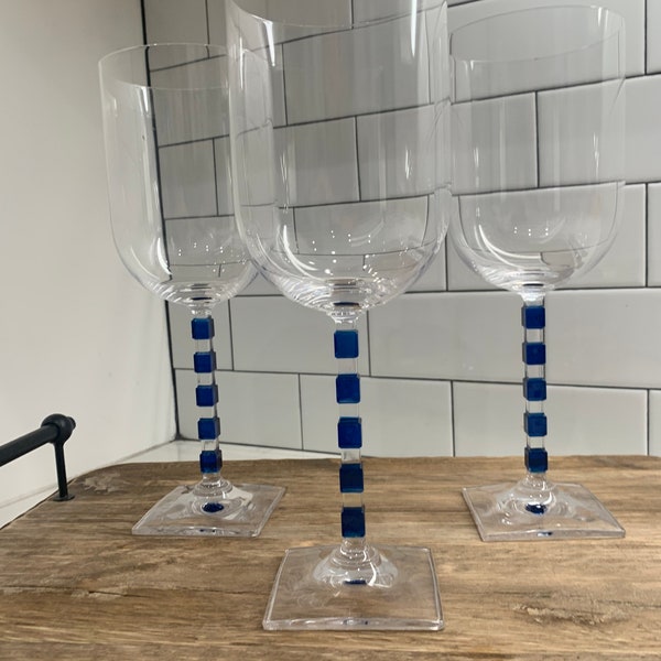 Mikasa Blue Glasses Etsy