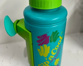 Vintage 1980s Sip n Cool Battery Operated Fan and Water Bottle New