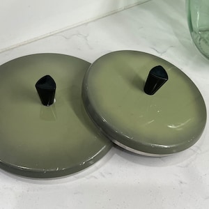 Vintage Avocado Green Town House West Bend  Aluminum  Metal Replacement Lids 6” and 7”