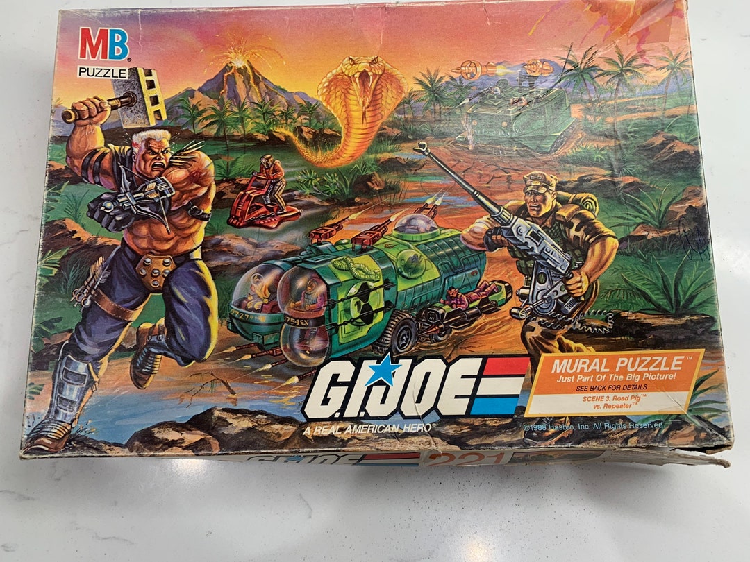 MILTON BRADLEY CO. アメリカ製 アンティーク ジグソーパズル Vintage Milton Bradley G. I. Joe 1980s 221 Piece Mural