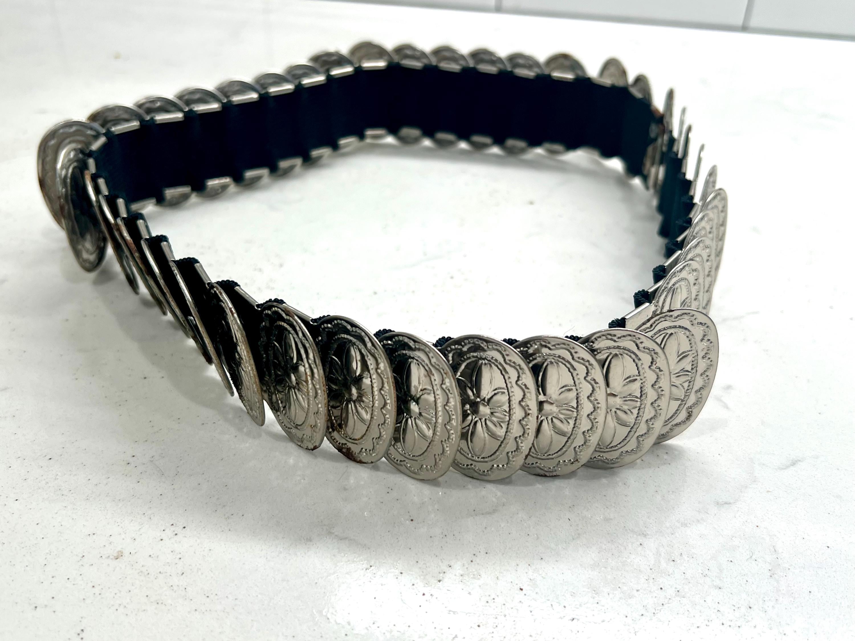 80s Silver Chain Belt - Etsy