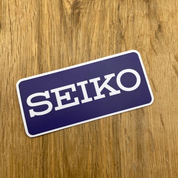 Blue Seiko Watch Logo Sticker Decal