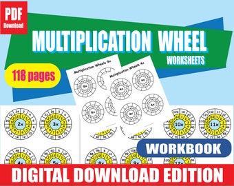 Multiplication Wheels Worksheets | Times Table Wheels 2–12 | Printable PDF | 118 Pages + Answer Keys | Math Fluency Practice