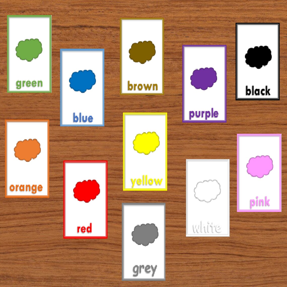 Preschool Flashcards Printable, Early Learner Printable Flashcards - Etsy