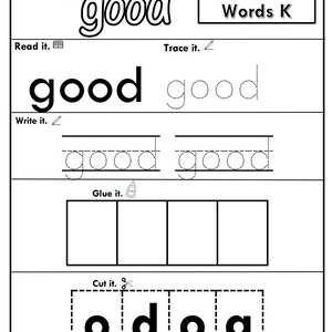 220 Dolch Sight Word Worksheets | Printable PDF | Pre-k to 3rd Grade ...