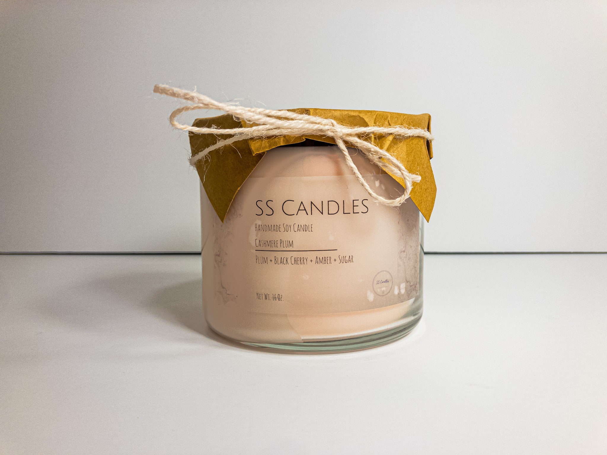 Cachemire Plum - Bougie de Soja Faite à La Main Cadeau Vacances Crémaillère d'automne Parfum Fort Pr