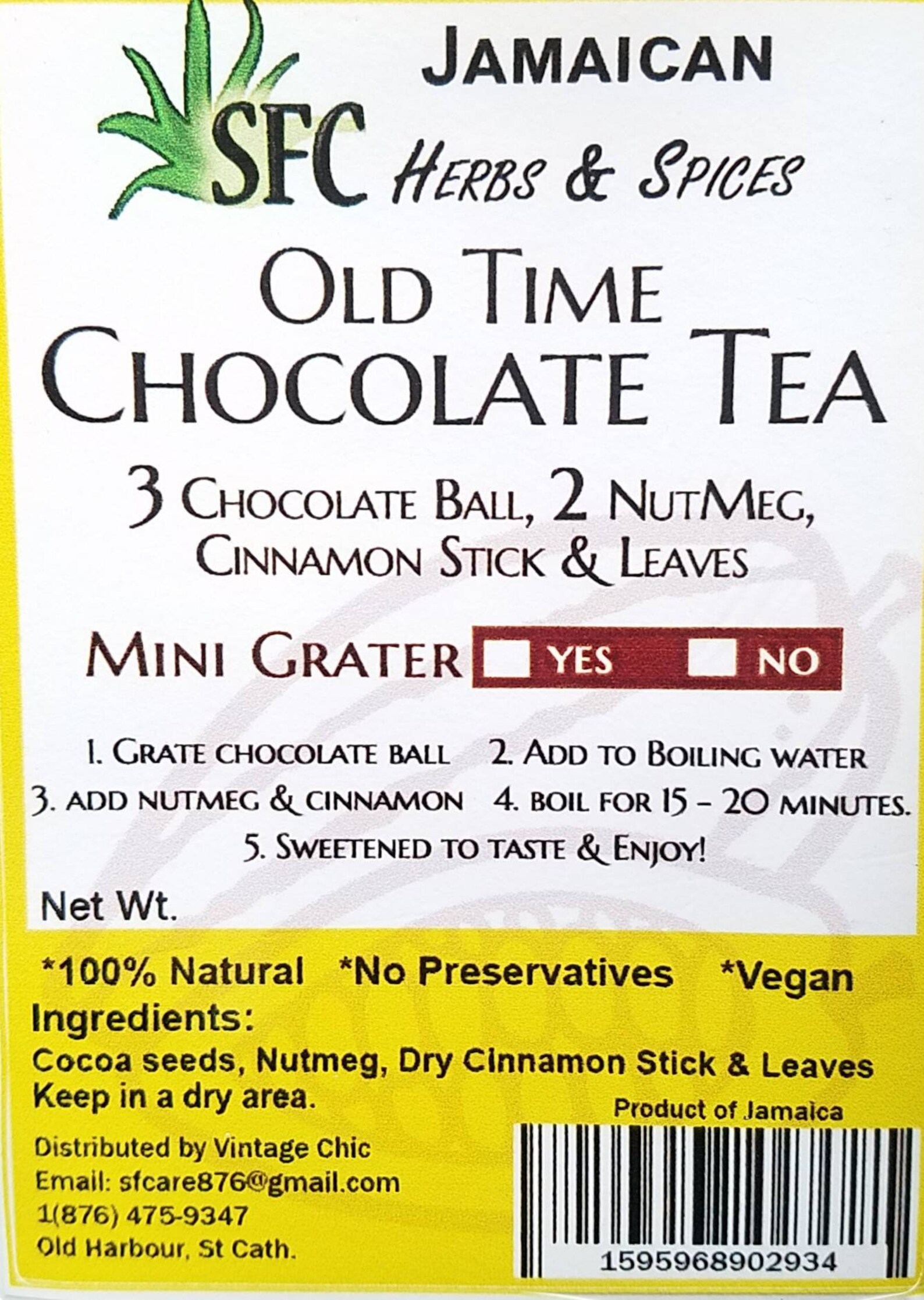 Old Time Jamaican Chocolate Tea Pack 3 6 9 or 12 Chocolate Etsy