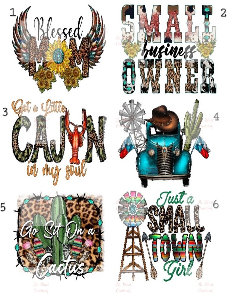 Mixed Country Waterslide Decals Etsy