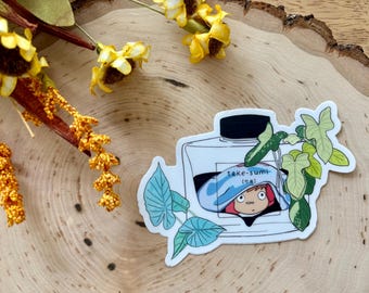 Ponyo Ink Bottle - Studio Ghibli Inspired - Vinyl Stickers