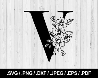 Download Letter V Monogram Etsy