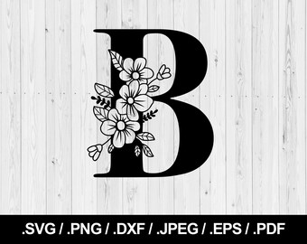 Download Flower Initial B Svg Etsy