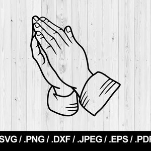 Praying Hands SVG! PNG, JPEG, eps, ai, pdf and dxf. Instant download