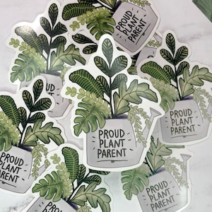 Sticker Parent végétal fier | Stickers bouteille d'eau pour ordinateur portable iPad