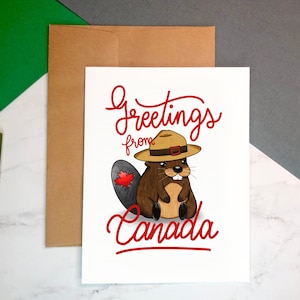 Salutations du Canada | Carte de vœux amusante | Carte effrontée pour les amis et la famille