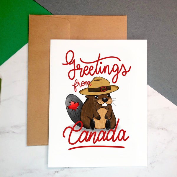 Greetings from Canada | Funny Greeting card | Cheeky card for friends and family