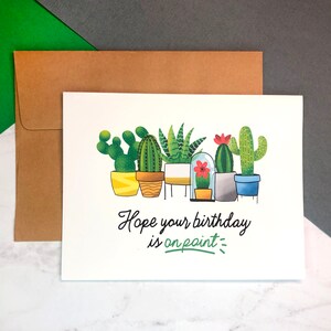 J’espère que votre anniversaire est sur la carte d’anniversaire point | Drôle de carte de vœux | Carte effrontée pour les amis et la famille | | de cactus Cactus | Jeux de mots drôles