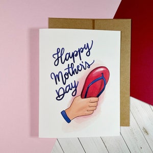 Chancla card for Mother's Day / Funny cheeky card for mom