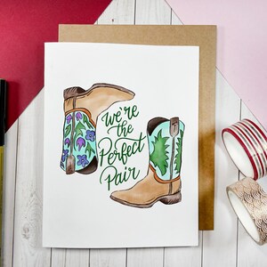 Nous formons le couple parfait | Carte western amusante pour la Saint-Valentin