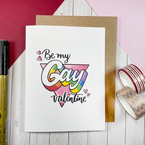 Soyez ma carte gaie de la Saint-Valentin | Carte LGBT pour les proches