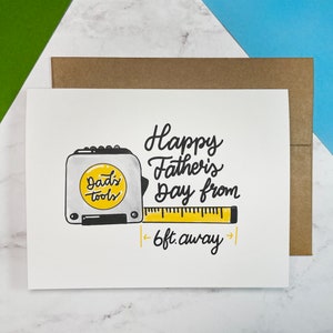 Bonne fête des pères à partir de 6 pieds / Drôle de carte effrontée pour la fête des pères