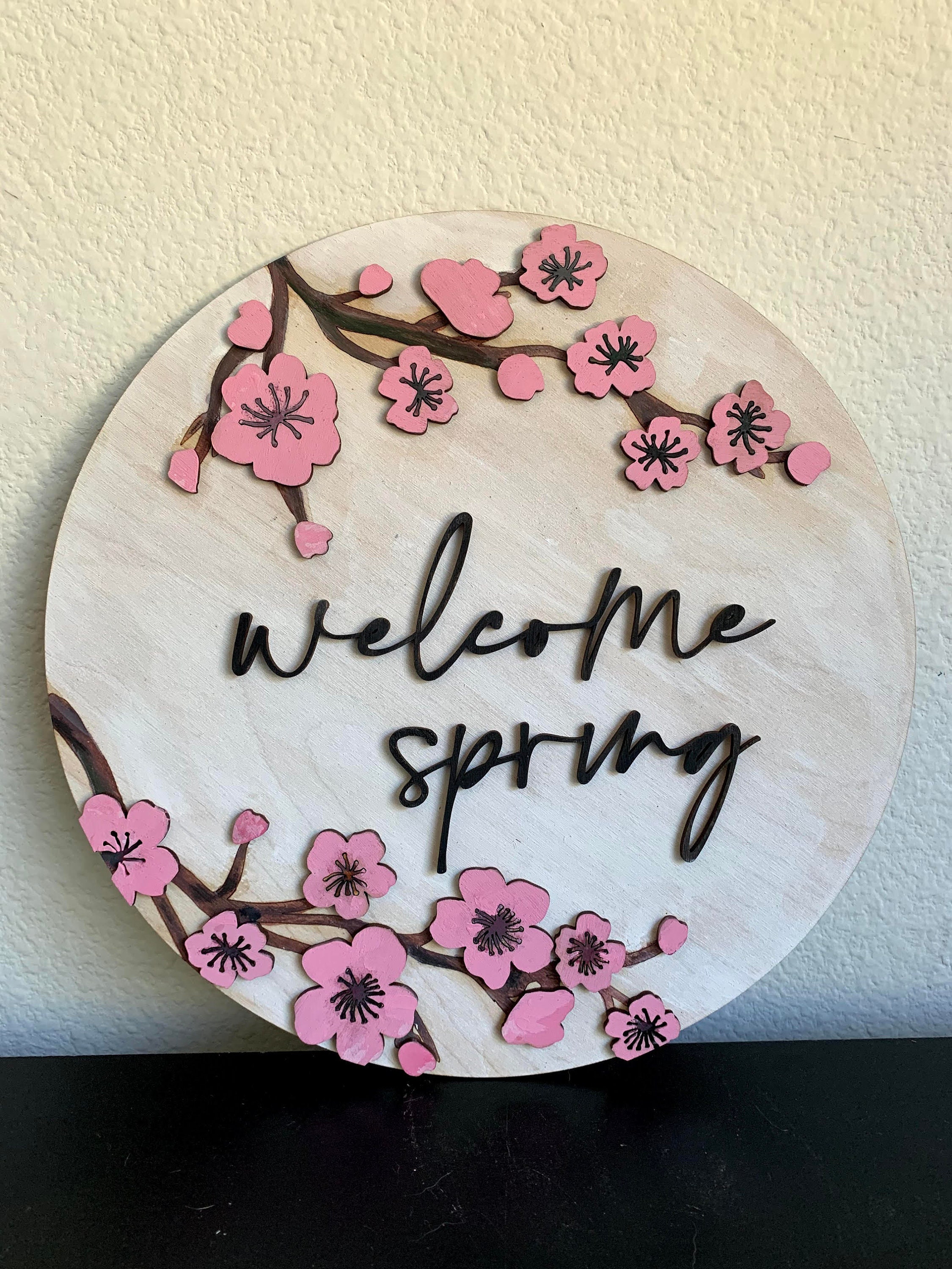 Flower Sign Svg | Floral Sign Design | Digital | Sign SVG | Cherry ...