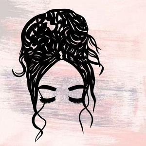 Messy Bun SVG, Hair SVG