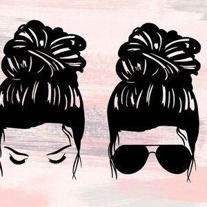 Messy Bun SVG, Hair SVG