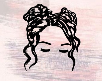 スペース バンズ SVG、ダブル バンズ SVG、ヘア SVG