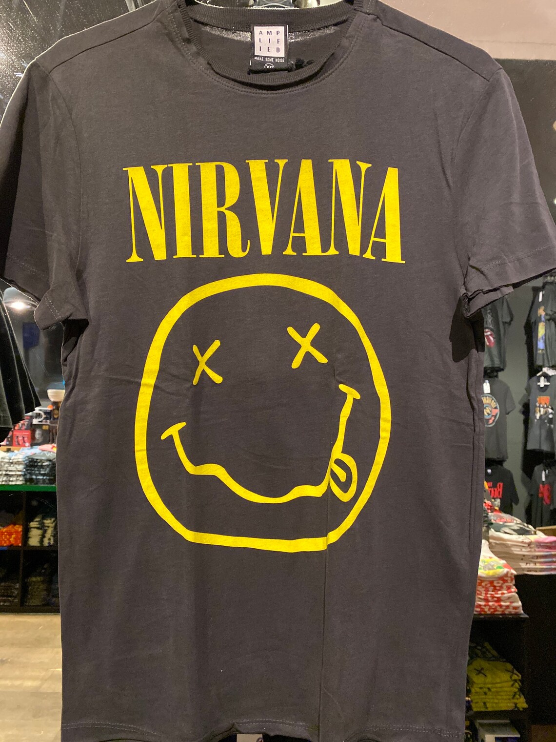Nirvana Smiley logo Mens/Unisex Amplified T-shirt | Etsy