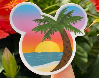 Tropical Mickey Sticker | Waterproof, weatherproof, vinyl sticker